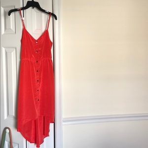 Coral colored silky Dress